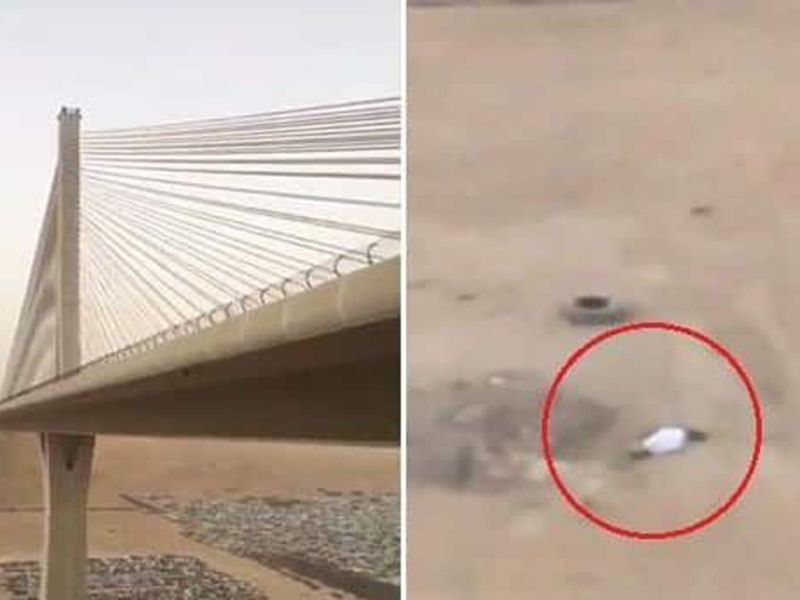 اضغط لمشاهدة الفيديو: شخص ينتحر بالقفز من أعلى الجسر المعلق بالرياض!